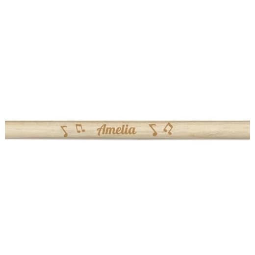 Wanapix | Baquetas Personalizadas con Nombre | Baquetas Bateria Personalizadas | Palillos Tambor | Madera de Nogal | 5A - 1,4ø x 40,5 cm | Músico