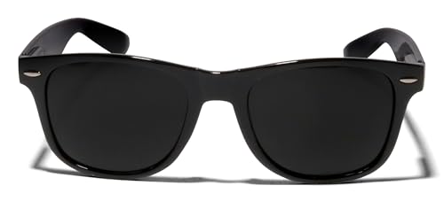 SHADYVEU Super Dark Black Sunglasses for Light Sensitive Eyes Black Shades 100% UVA & UVB Protection | Great For Beach & Sunny Days
