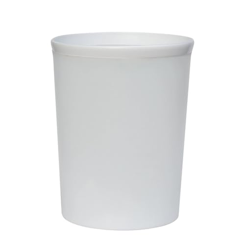 Caneca de basura blanca frosted para baño 2.1 gal