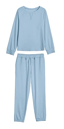Apbondy Girls Pullover Sweatsuit Casual Sweatpants Loungewear Set Relaxed Tracksuit Workout Sets3