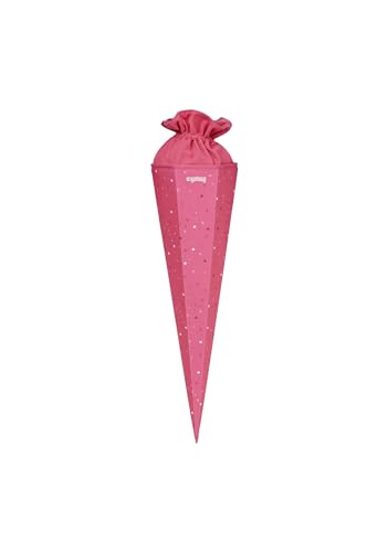 ergobag Schultüte mit Kordelzug für Jungen und Mädchen zur Einschulung Urlaub auf dem ReitBärhof - Rosa