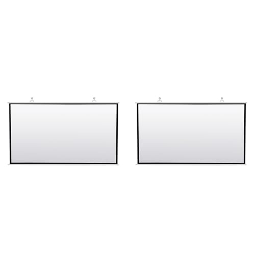 Booso 2 pantallas de proyector portátiles para cine en casa al aire libre, HD, color blanco, plegables (84 pulgadas)