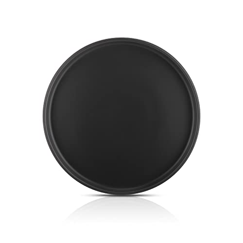 Image of Stone Lain Coupe Stoneware Set of 4, Salad Plates, Black Matte
