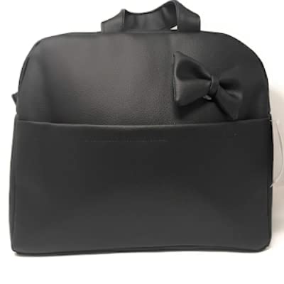 Bolso carrito bebe lactancia polipiel acolchado color negro