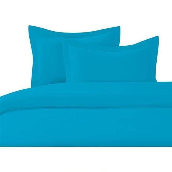 HOMEROKK Housse de Couette Coton (Turquoise, 220 X 240 cm) Qualité supérieure