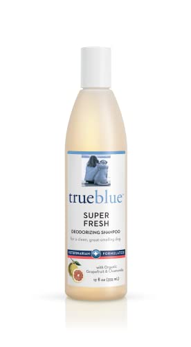 TrueBlue Grapefruit & Chamomile Deodorizing Dog Shampoo – Cleansing Wash, Moisturizing – Toxin Free, Natural Botanical Blend – Tearless – 12 Fl. Oz.