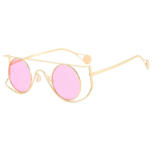 Lunettes de soleil rondes finition alliage brossé et verres protecteurs haut de gamme
