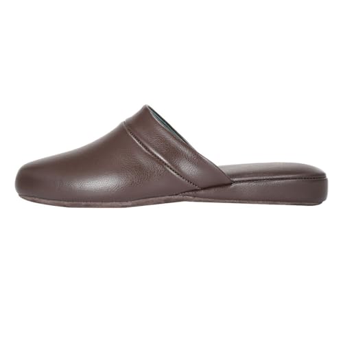 PAMIR Men's Genuine Leather Scuff Slippers, Brown, US 12 M by PAMIR - Used condition - Image 8