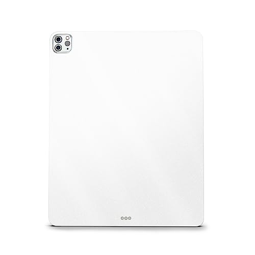 Image of MightySkins Carbon Fiber Skin Compatible with Apple iPad Pro 12.9 inch M2 6th Gen (2022) Full Wrap Kit - Solid White | Protective, Durable Textured Carbon Fiber Finish | Easy to Apply | Made in The USA