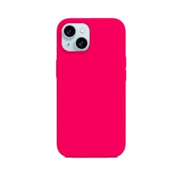 Capinha Compatível com Iphone 15 Preta, Branca, Azul, Rosa, Bordô, Roxo, Lilás, Cinza, Pink, Bege, Flexivel, Tecnologia anti impacto, Aveludada com design PREMIUM (ROSA PINK)