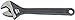Adjustable Wrench, 18 in, Black, Plain