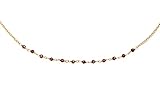 Piedras Granate Collar de cadena mujer • Plata de ley 925 bañada en oro 24k • Piedras naturales Granate