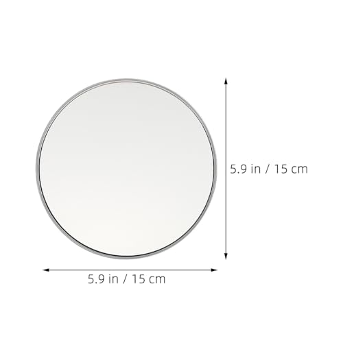 Miroir grossissant de maquillage 30x acrylique argenté facile à installer - 6