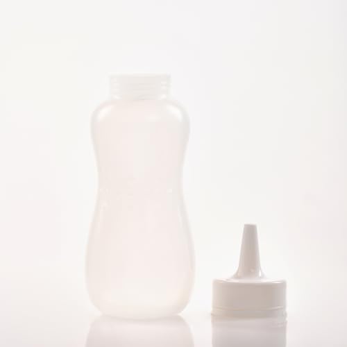 Image of Gluman Plastic Squeezy Sauce Bottle For Clean & Mess-Free Dispensing | 100% Food Grade | Dishwasher Safe | Freezer Safe | Ergonomically Designed | Reusable (750 Ml) (Multicolour), 750 milliliter