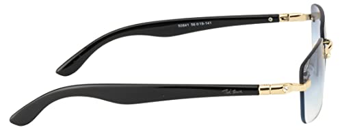 Image of Ted Smith Men's Women's UV Protection Metal Rectangle Sunglasses