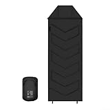 Filteilect Geräumiger Schlafsack für Erwachsene, breiter und großer Raum, Outdoor-Schlafsystem mit Heat-Lock-Technologie, 220 x 80 cm, weiches, hautfreundliches Innenfutter, verstellbar (Schwarz G160)