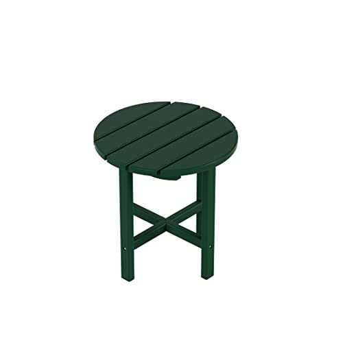 Wo 3 Pc Set – 2Pcs Hdpe Plastic Outdoor Adirondack Rocking Chair With Round Side Table For Your Patio, Balconies, Backyard, Garden, Etc. (Dark Green) #TOP6