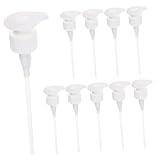 CIYODO 10個 牙 按压ポンプヘッド ボトル口径対応 高粘対応 シャンプーポンプ 交換用ディスペンサーヘッド ローション 鹸用