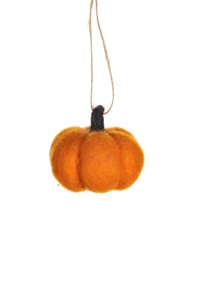 Shoeless Joe Felt Pumpkin Hanging Halloween Decoration