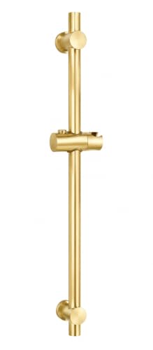 Image of AQUIEEN Sliding Rail for Hand Shower - Premium Height & Angle Adjustable Hand Shower Holder | Wall Mounted Shower Slider Bar for Home, Hotels & Luxury Bathrooms (Brushed Gold)