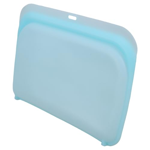 ULTECHNOVO Bolsa de Almacenamiento de Silicona Reutilizable Resistente al Microondas y Congelador para Comidas y Snacks Color Azul y