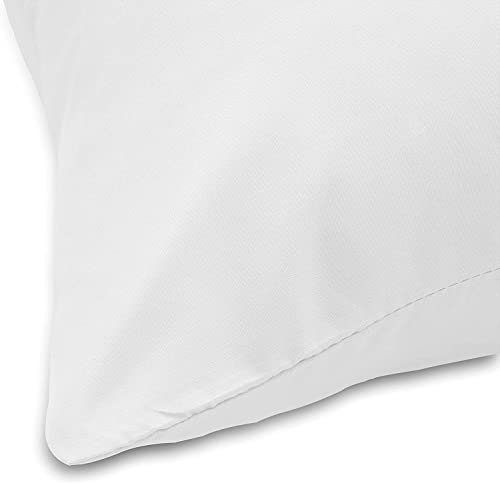 Image of Travel Pillow Case 12x18 Size Pack of 2 Pieces 100% Egyptian Cotton Zipper Closure 500 Thread Count Toddler Pillowcase White