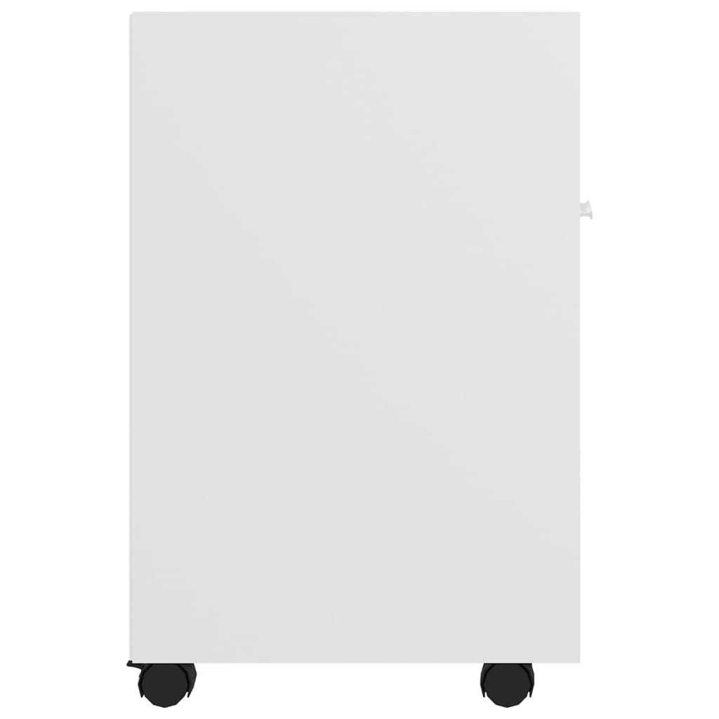 vidaXL Credenza con Ruote Bianca 33x38x60 cm in Legno Multistrato