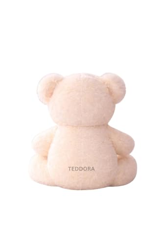Image of Teddy Bear with Ribbon Tie Soft Toy for Girls Boys Kids,Butter,Teddy Animal Plush Stuffed Baby Gift Birthday, 18cm