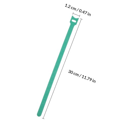 HOMSFOU 100pcs Organizador Reutilizable de Cables Correas de Gancho y Bucle para Electrónica y Cables de Carga Verde Autoadhesivas para Gestión en Casa y Oficina miniatura 2