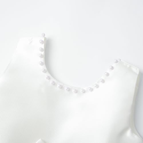 JerrisApparel Flower Girl Dress Layered Tulle Skirt Beaded Neckline Satin Bodice Birthday Party Gown3