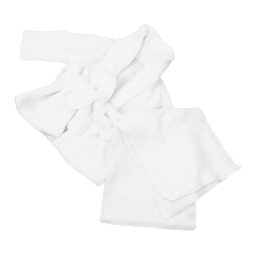 Yardwe Bata de Baño para Niña Recién Nacido Algodón Grueso Absorbente y Transpirable Bata Fotográfica Blanca para Baño Infantil
