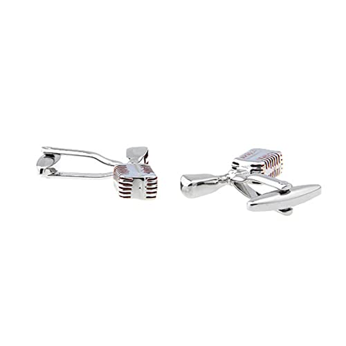 Set de Mancuernillas para Hombre Daesar con Micrófono Rojo miniatura 1