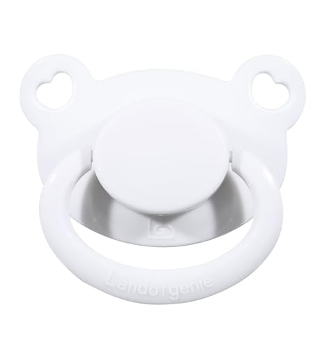 Landofgenie Chupete para Adulto Bigshield Tamaño Adulto Chupete-Oso Blanco