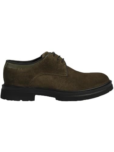 DESA Zapatos con Cordones Man – Exterior de Piel, tacón Plano, Transpirables, Suela Informal | Verde - 41