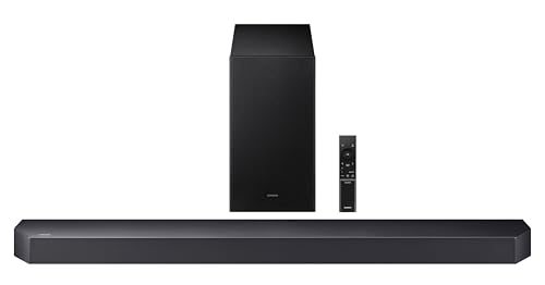 Image of Samsung 380 W True 3.1.2ch Soundbar with Dolby Audio | DTS Virtual:X | Q-Symphony | Center, Up-firing Speakers | HDMI ARC | Optical In | Bluetooth | USB | Wireless Subwoofer (HW-Q600F /XL, Titan Black)
