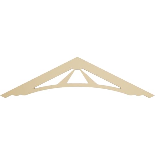 36"W x 9"H x 1 1/2"P (6/12) Pitch Stanford Signature Urethane Gable Pediment, Primed Tan