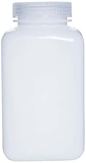 Cole-Parmer Essentials Square Wide-Mouth Plastic Bottle, HDPE, 1000mL; 6/PK