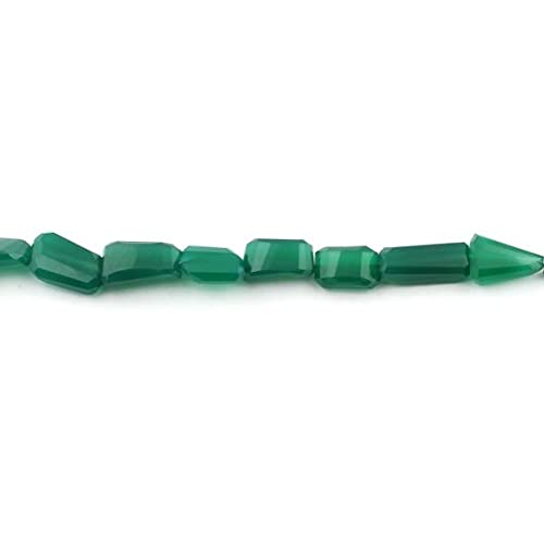 Perles onyx vert LKBEADS en briolettes facettées de 12mm à 22mm pour créer vos bijoux d'été