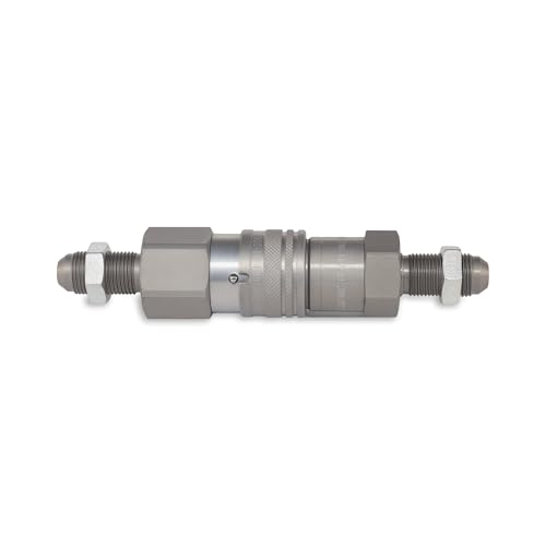 Image of 1 /2″ Flat Face Hydraulic Quick Couplers Set - 1 /2″ JIC Port Bulkhead Mount