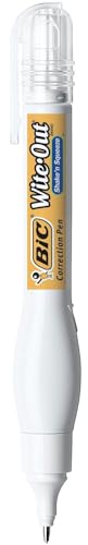 BIC Wite-Out Brand Shake 'n Squeeze Correction Pen, 8 ML Correction Fluid, 12-Count Pack of white Correction Pens, Fast, Clean and Easy to Use Pen Office or School Supplies