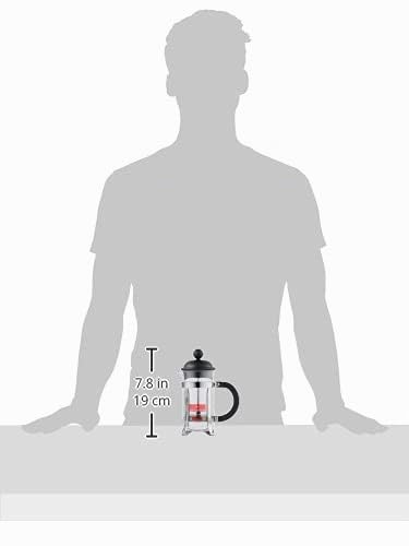 Foto von Bodum Caffettiera French Press Schwarz – 350ml / 3 Tassen Kaffeebereiter – Borosilikatglas – Edelstahlfilter – BPA-frei & spülmaschinengeeignet – Made in Portugal