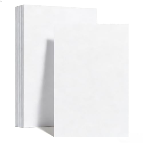 50 Hojas Papel Kraft Cartulina Blanco A4,250 g/m²,Rígido Papel para Imprimir,Pintar,Embalaje,Cajitas,Niño DIY Manualidades