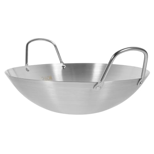 Wok de Acero Inoxidable HEALLILY para Cocina con Doble Asa miniatura 1