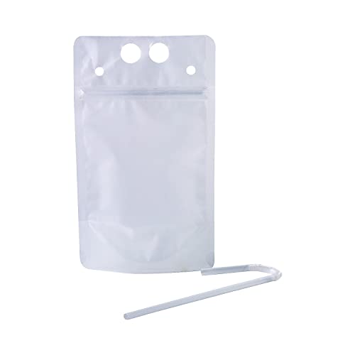 Pouches plásticos transparentes plegables con sorbete 25 piezas miniatura 1