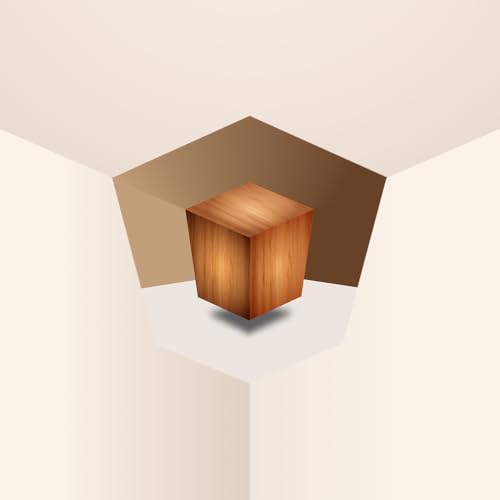 Image of ZenCube 3D Cube Illusion Corner Wall Sticker | Geometric Optical Illusion Vinyl Wall Decal for Wall & Ceiling | Self-Adhesive Peel & Stick | Modern Room Decor (Oak Wood, Large - 18X18 Inch)