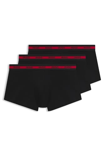 HUGO Herren Trunk Triplet Planet Dreierpack Boxershorts aus Stretch-Baumwolle mit Logo-Bund Schwarz002 L HUGO Herren Trunk Triplet Planet Dreierpack Boxershorts aus Stretch-Baumwolle mit Logo-Bund Schwarz002 L