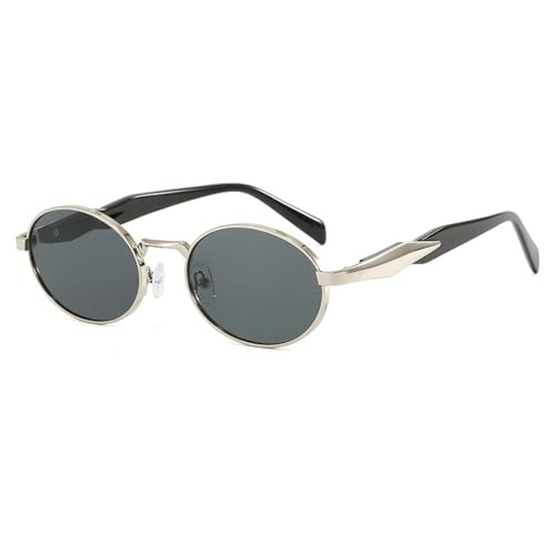 Small Oval Metal Sunglasses Women Fashion Round Frame Sun Glasses Men Retro Punk Shades Unisex Eyewear UV400 N452