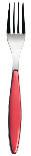 Ménagère 24 pièces Guzzini rouge transparent pour table moderne
