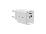  Conceptronic - Cargador (2 puertos, 33 W, 1 x USB-C,1 x USB-A, color blanco