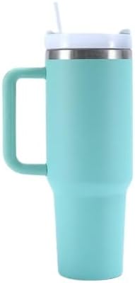 Generic Stanley water cup, large capacity ice cream cup, 304 stainless steel insulated cup, car mounted cold insulation 40oz handle car cup,Emerald, STLSBA240327-01